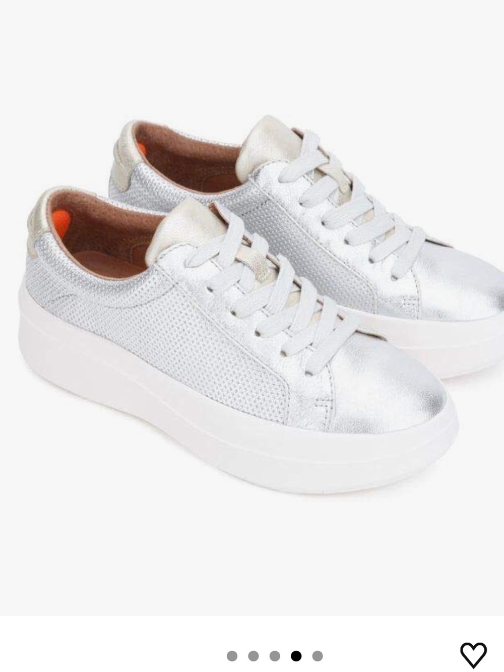 GENTLE SOUL  by Kenneth Cole  platform with silver lace up leather sneakers SZ 7